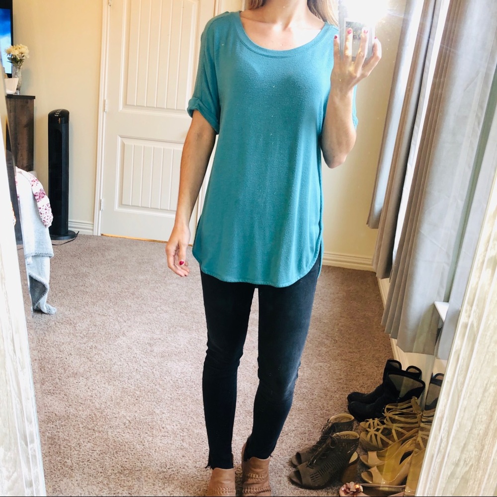 Marty M T Shirts in blue and gray